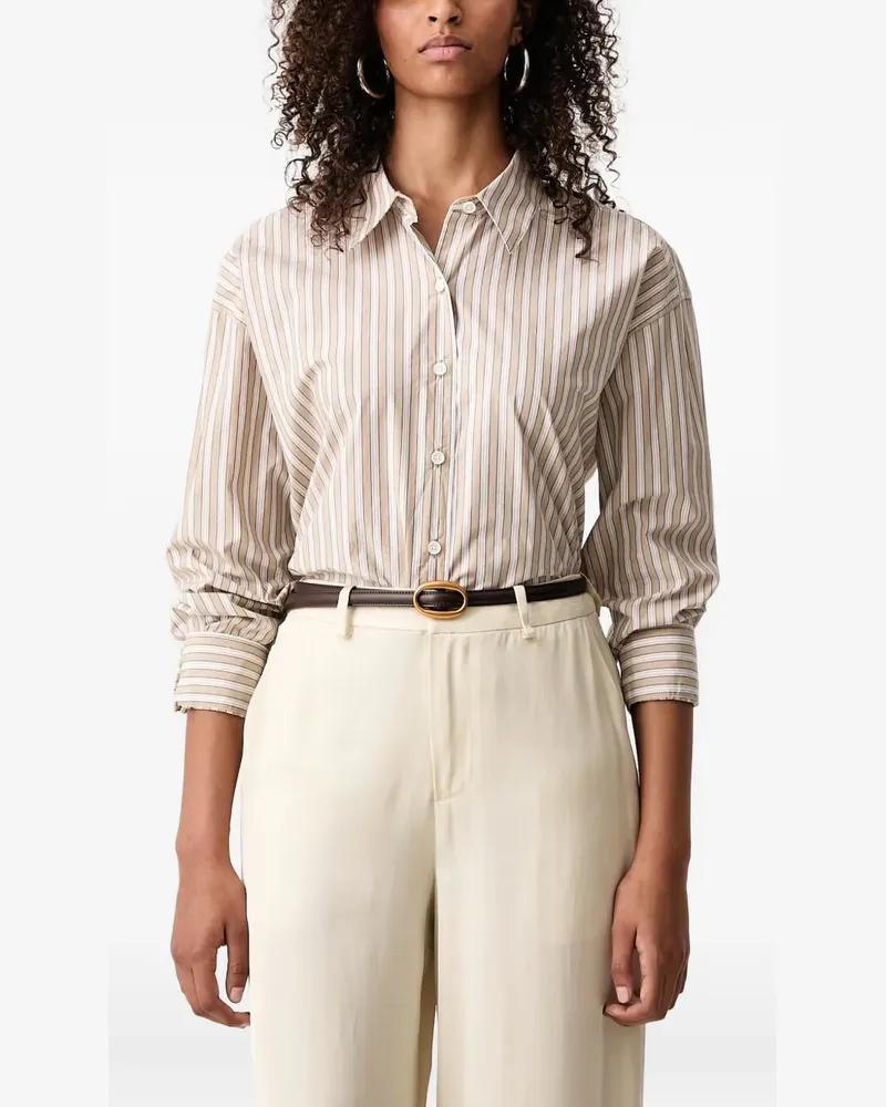 Barbour Gestreiftes Fawne Hemd - Nude Nude