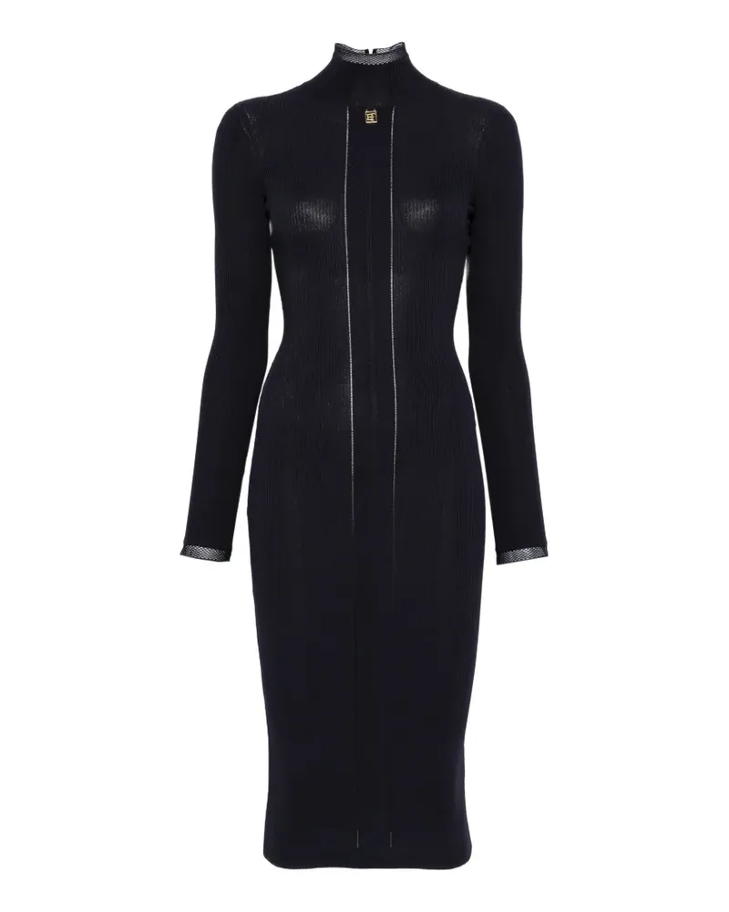 Elisabetta Franchi Geripptes Strickkleid - Blau Blau