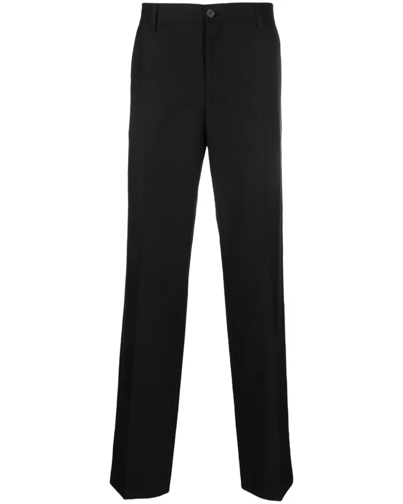 Filippa K Gerade Hose aus recycelter Wolle - Schwarz Schwarz