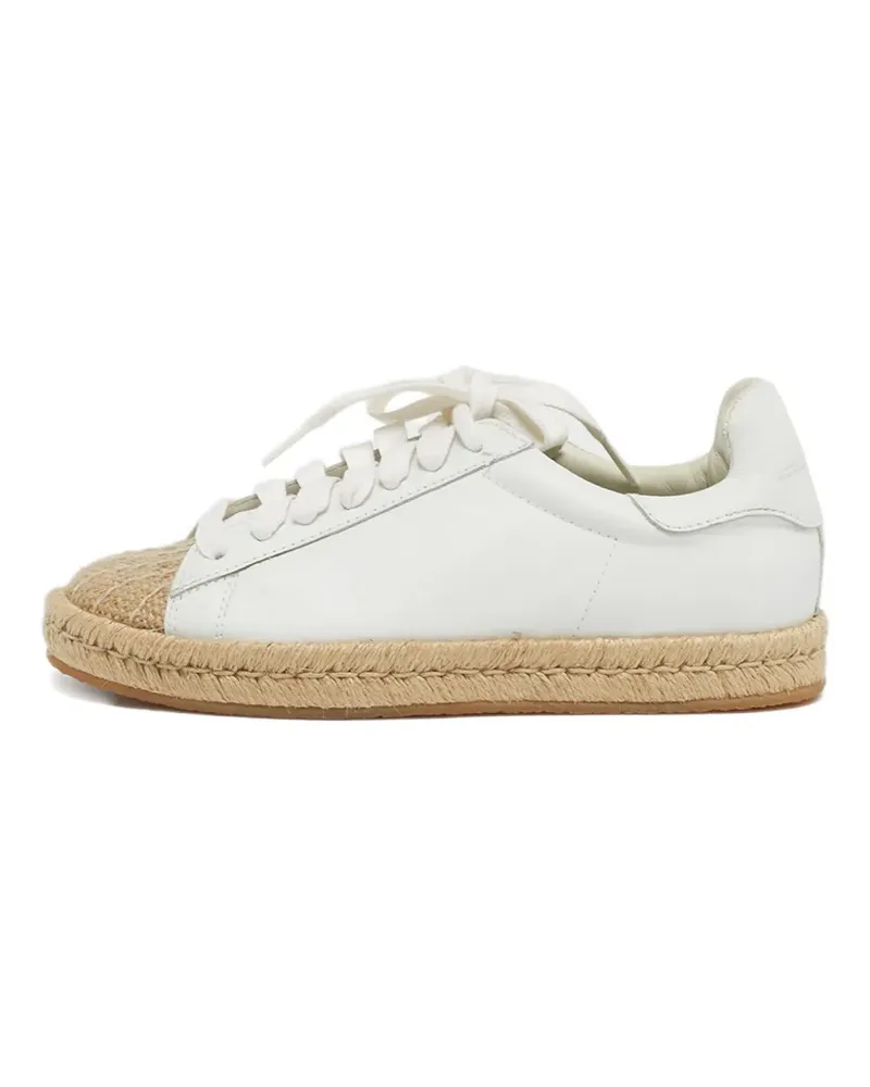 Alexander Wang jute-toe leather sneakers - Weiß Weiß