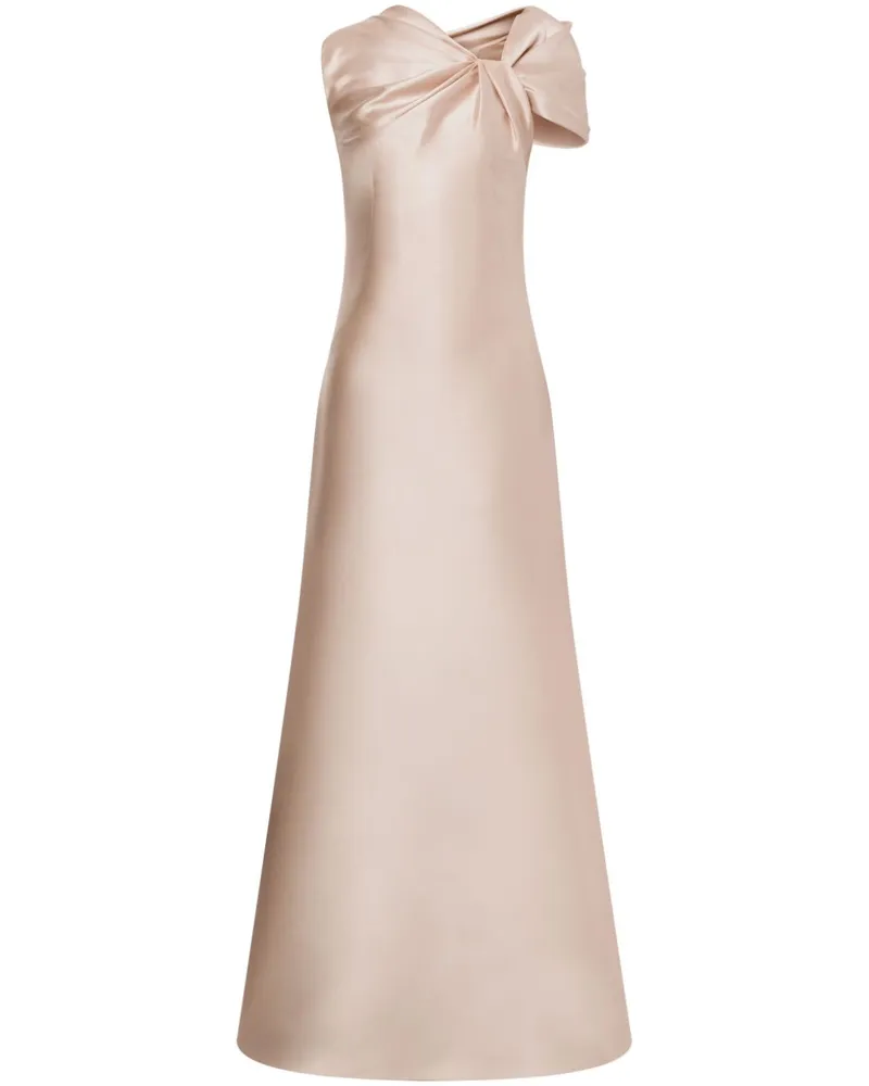 Alberta Ferretti Gerafftes Abendkleid - Gold Gold