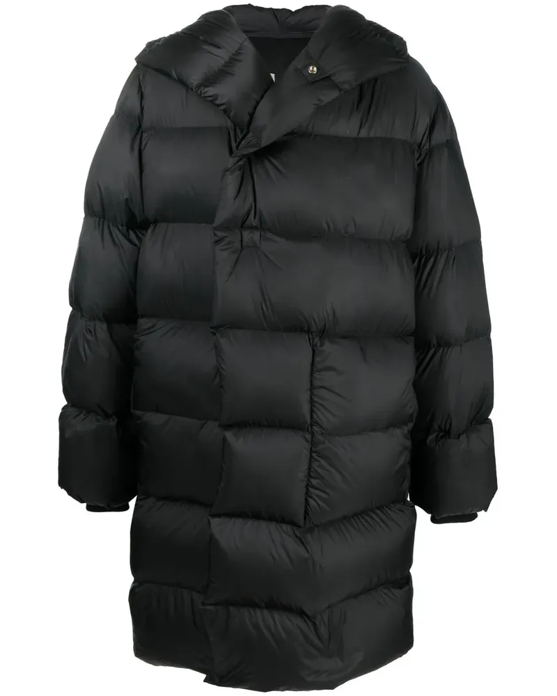 Rick Owens Gesteppter Daunenmantel - Schwarz Schwarz