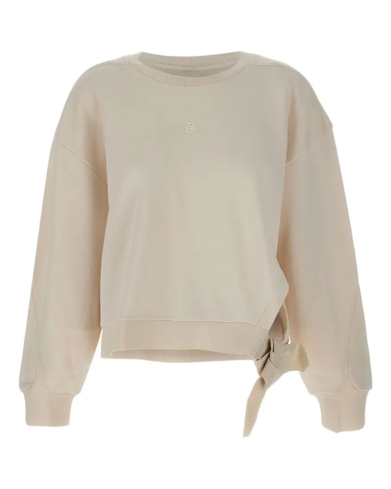 HUGO BOSS bow-detail crew-neck sweatshirt - Nude Nude