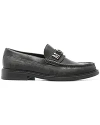 Moschino Loafer mit Logo Schwarz