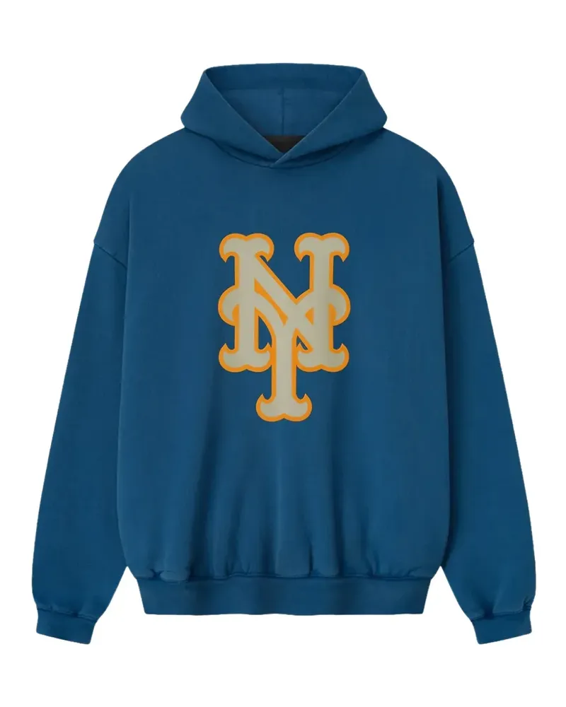 Fear of God x Mets Hoodie mit Logo-Print - Blau Blau