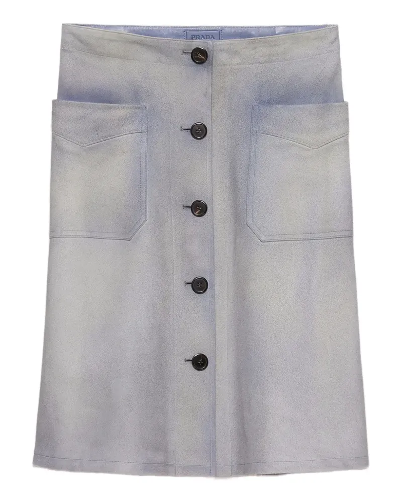 Prada Hemdjacke mit aufgesetzter Tasche - Blau Blau