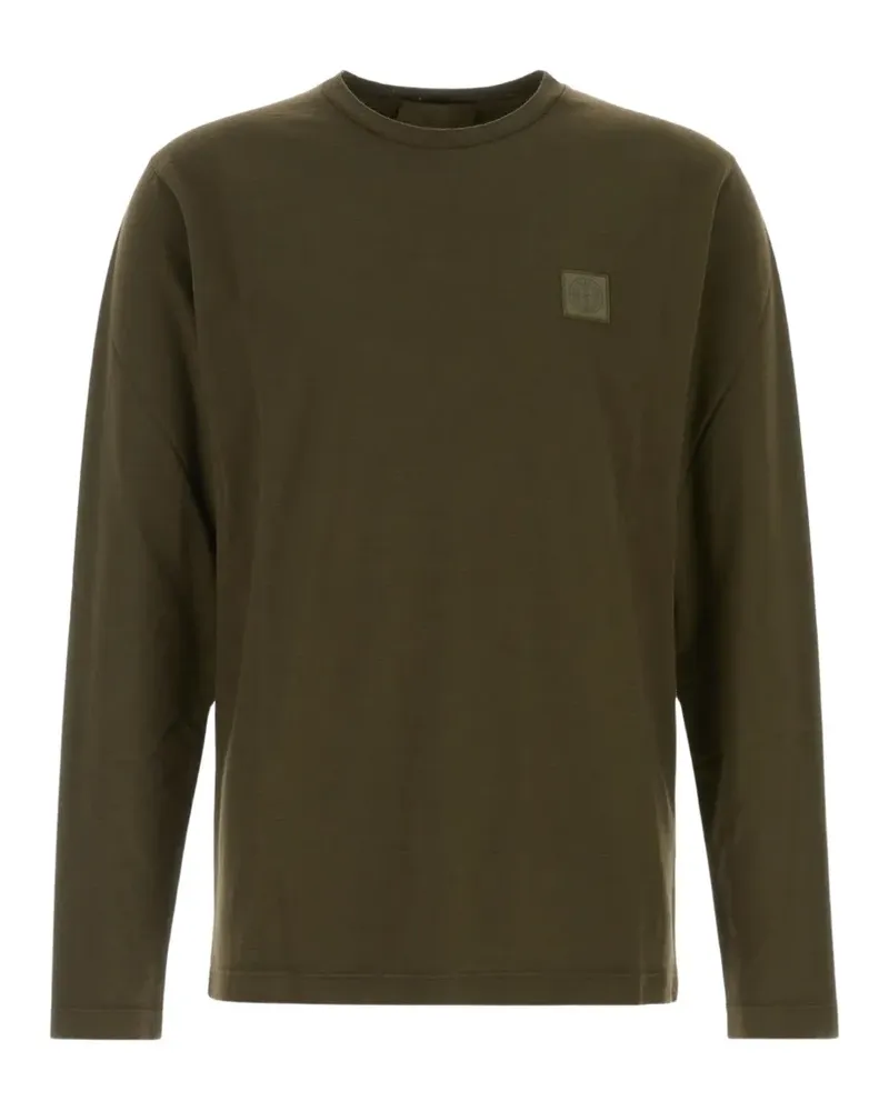 Stone Island 2100036 organic-cotton jersey crepe_S.I. ghost T-shirt - Grün Grün