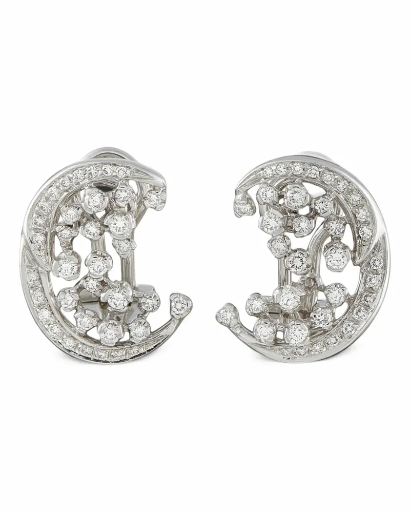 DAMIANI Verzierte Ohrringe mit Diamanten - Silber Silber