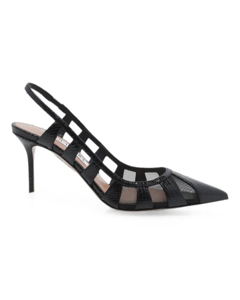 Aquazzura Screen Pumps mit Mesh-Einsatz - Weiß Weiß