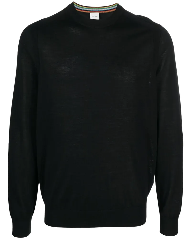 Paul Smith Fein gestricktes Sweatshirt Schwarz