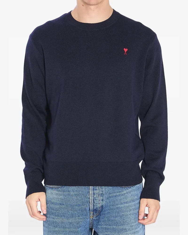 AMI Paris Pullover mit Ami de Coeur - Blau Blau