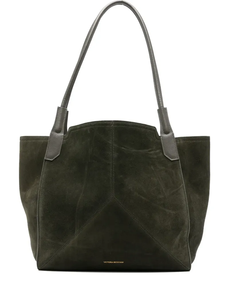 Victoria Beckham Schultertasche aus Wildleder - Grün Grün