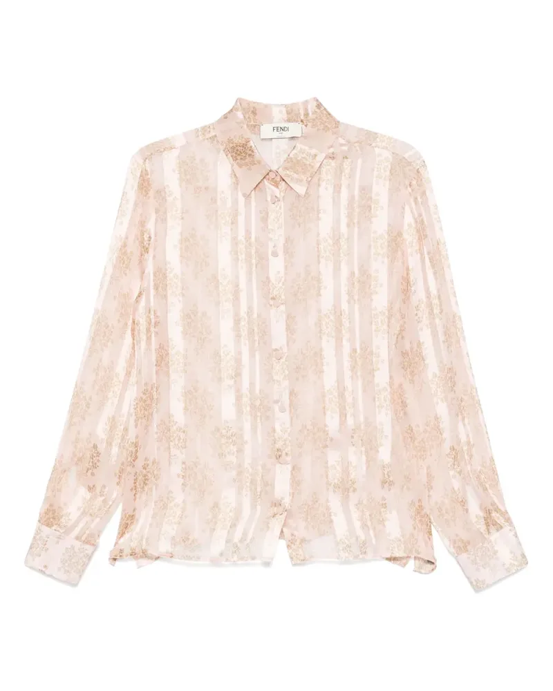 Fendi Hemd mit Print - Rosa Rosa