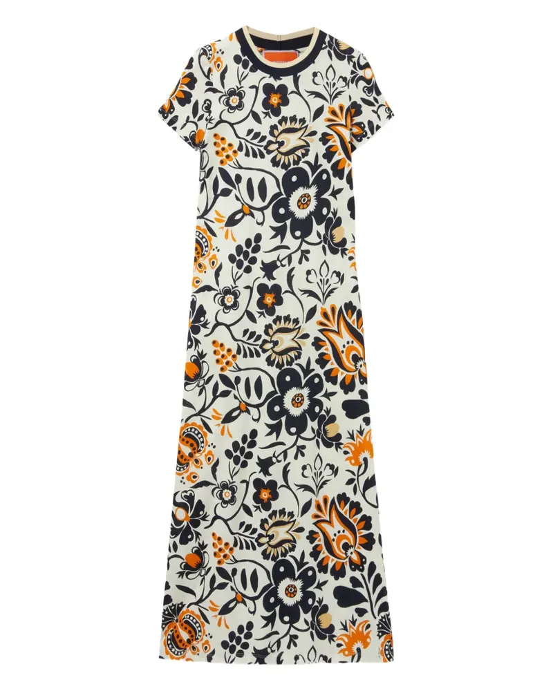 La DoubleJ Swing-Kleid mit Blumen-Print - Weiß Weiß