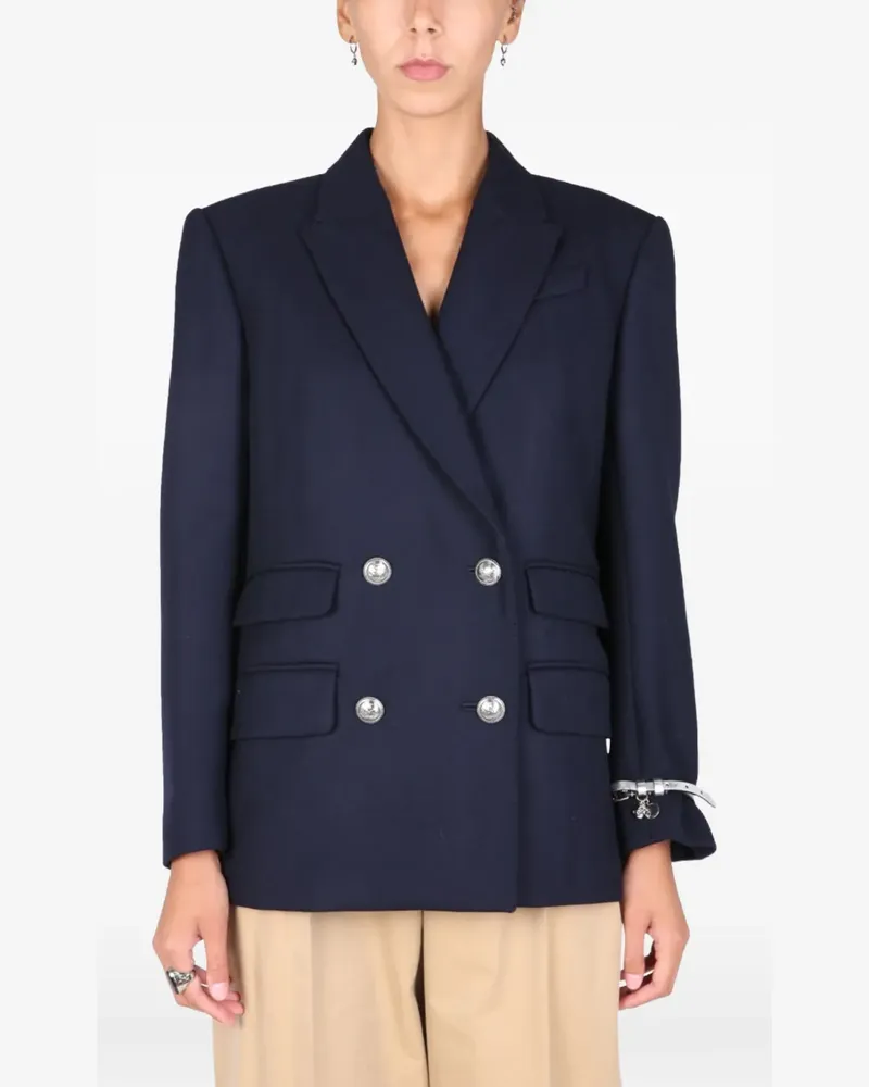 Alexander McQueen double-breasted blazer - Blau Blau