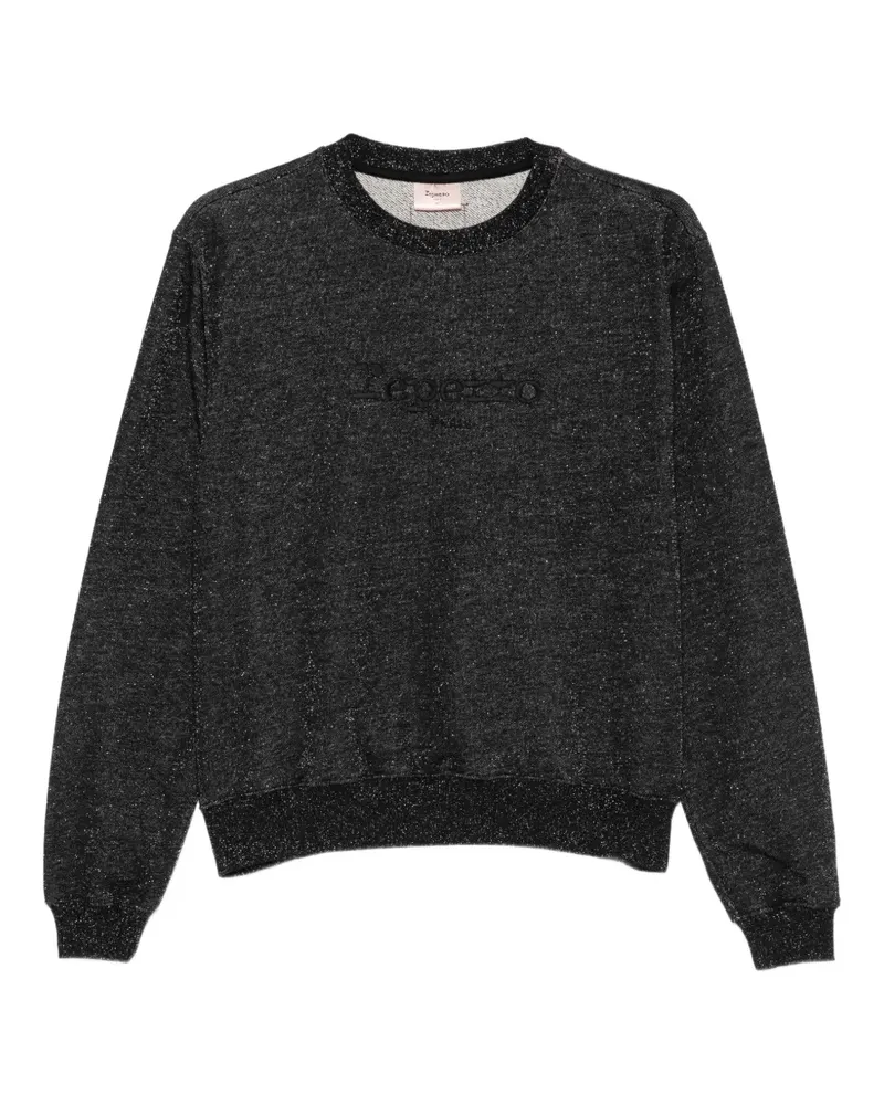 Repetto Sweatshirt mit Logo-Stickerei und Glitter-Effekt - Schwarz Schwarz