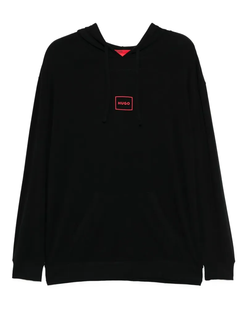 HUGO BOSS Hoodie mit Logo-Print - Schwarz Schwarz