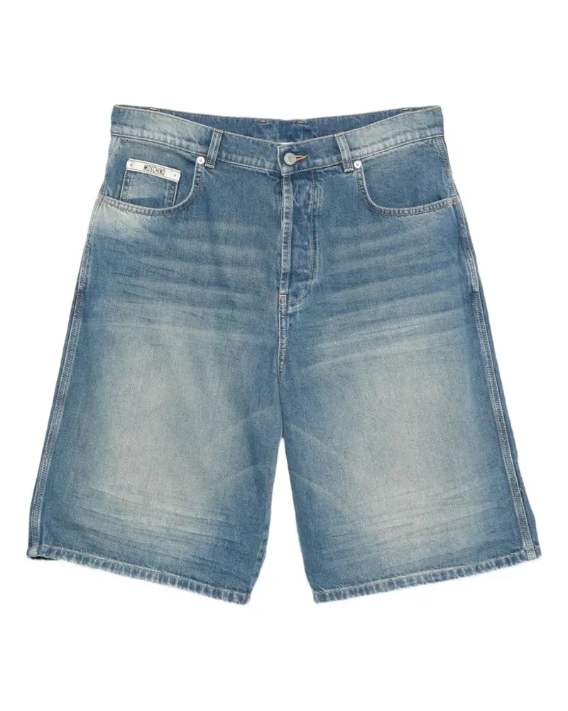 Moschino Shorts mit Logo-Schild - Blau Blau
