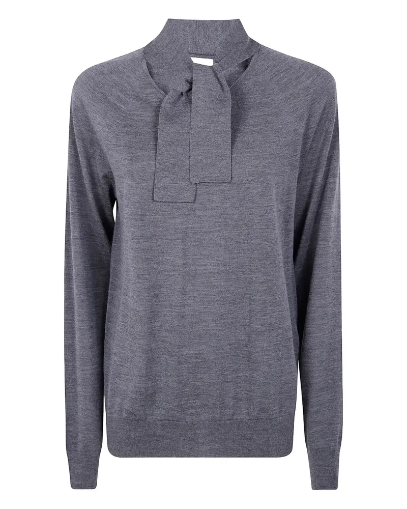 Mantù tie-neck wool sweater - Grau Grau