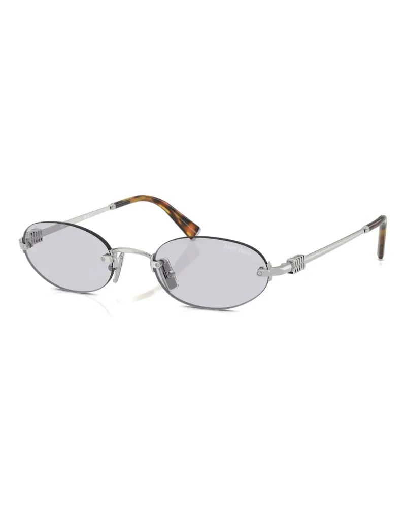 Miu Miu Rahmenlose Sonnenbrille mit ovalem Gestell - Silber Silber