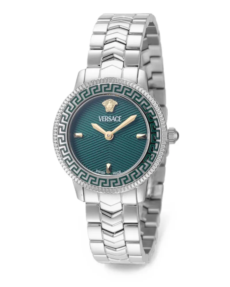 Versace V-Icon Greca Armbanduhr 30mm - Grün Grün