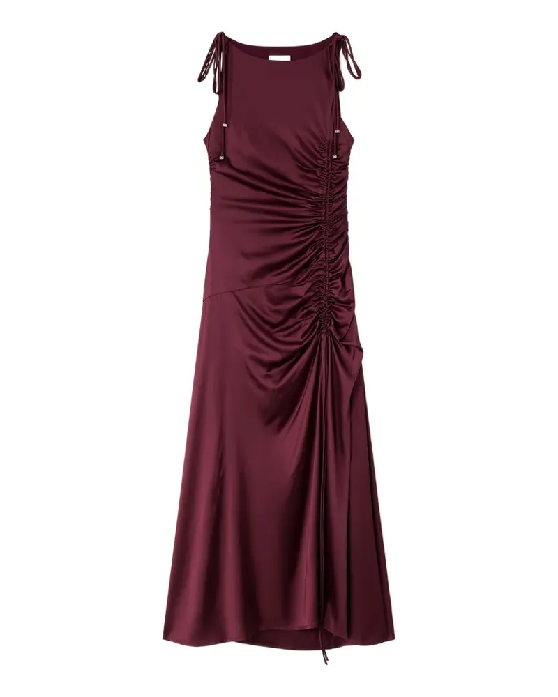 Ganni Kleid aus rotem Satin Rot