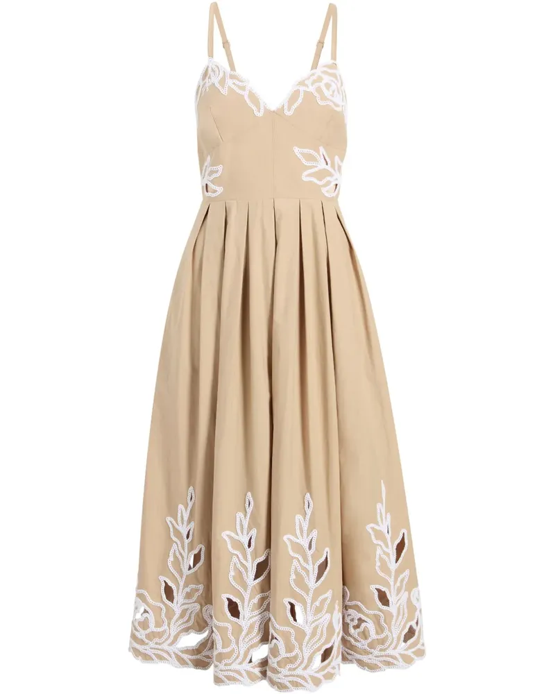 Cinq à Sept Besticktes Kleid in A-Linie - Nude Nude