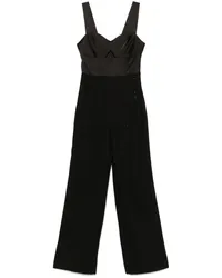 Twin-Set Jumpsuit mit Nadelstreifen Schwarz