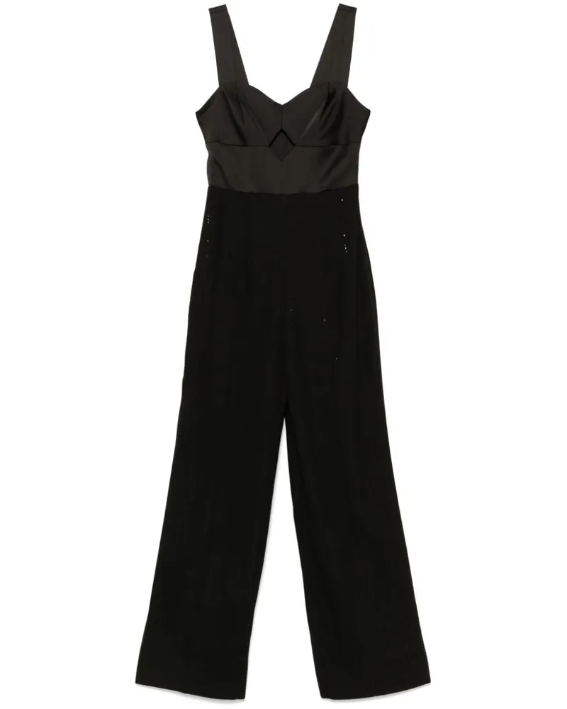 Twin-Set Jumpsuit mit Nadelstreifen - Schwarz Schwarz