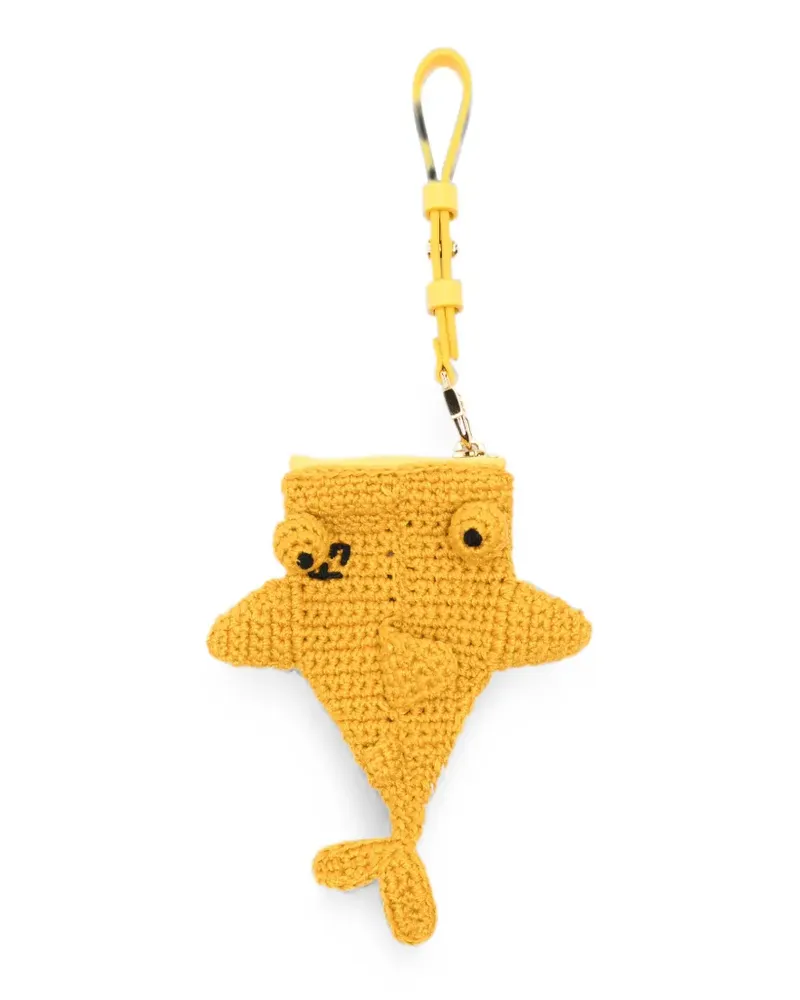 Fendi crochet shark bag charm - Gelb Gelb