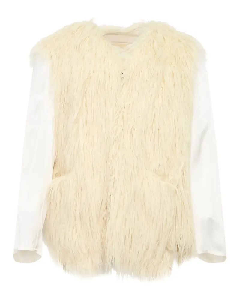 Comme des Garçons faux-fur jacket - Nude Nude