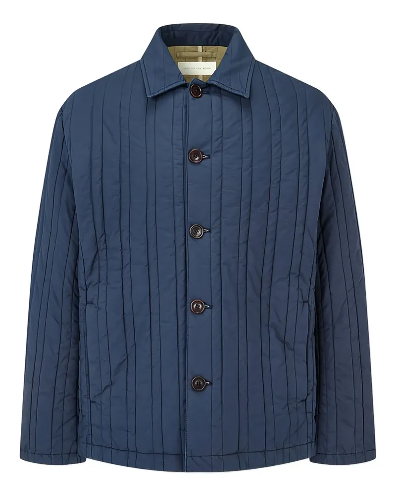 ManOnTheBoon vertical-quilted padded jacket - Blau Blau