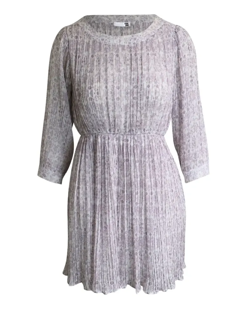 Anine Bing Pleated floral-print dress - Weiß Weiß