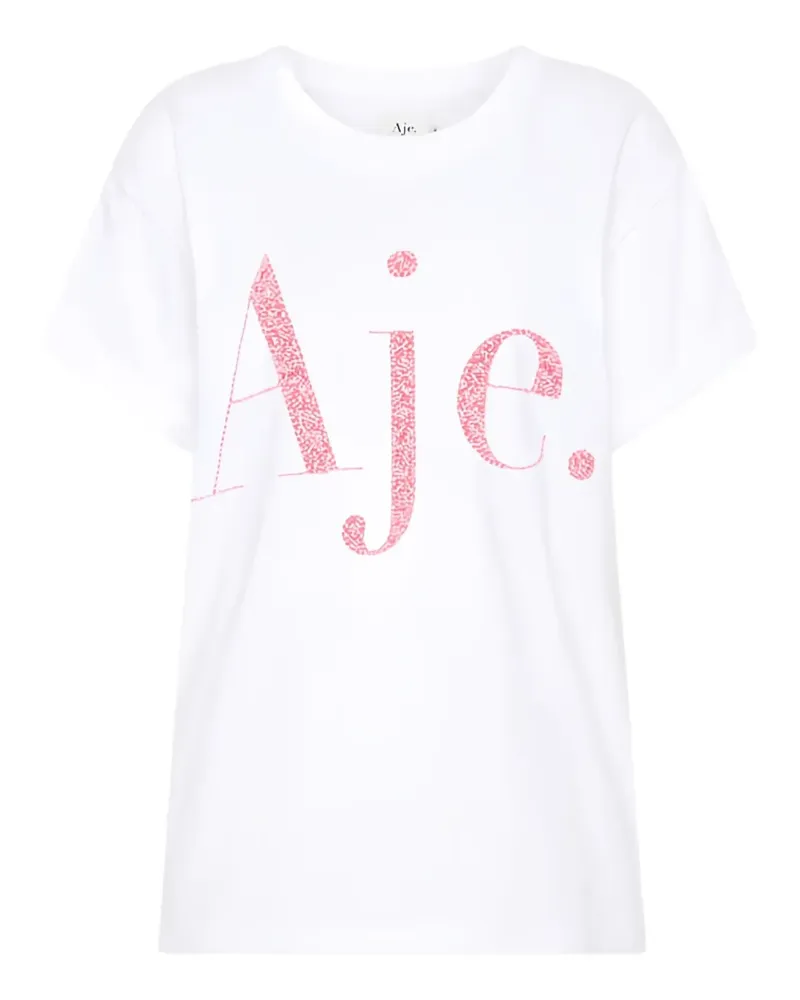 Aje. Fondness T-Shirt mit Perlen - Weiß Weiß