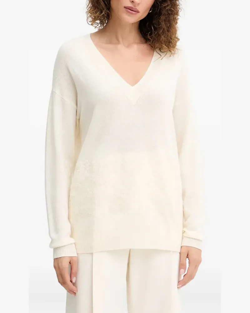 Ermanno Scervino Pullover mit V-Ausschnitt - Nude Nude