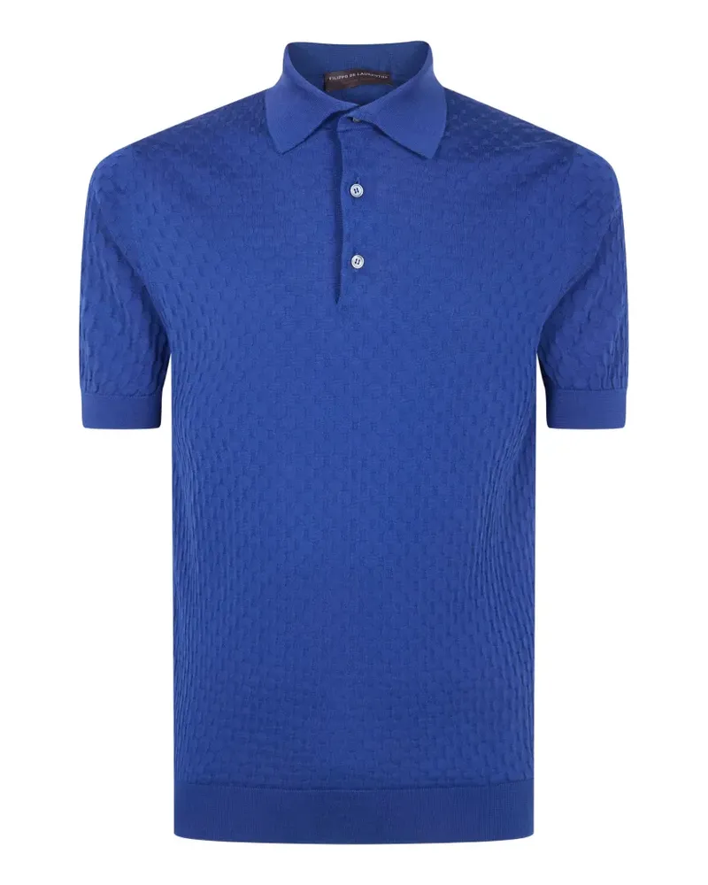 Filippo de Laurentiis textured polo shirt - Blau Blau