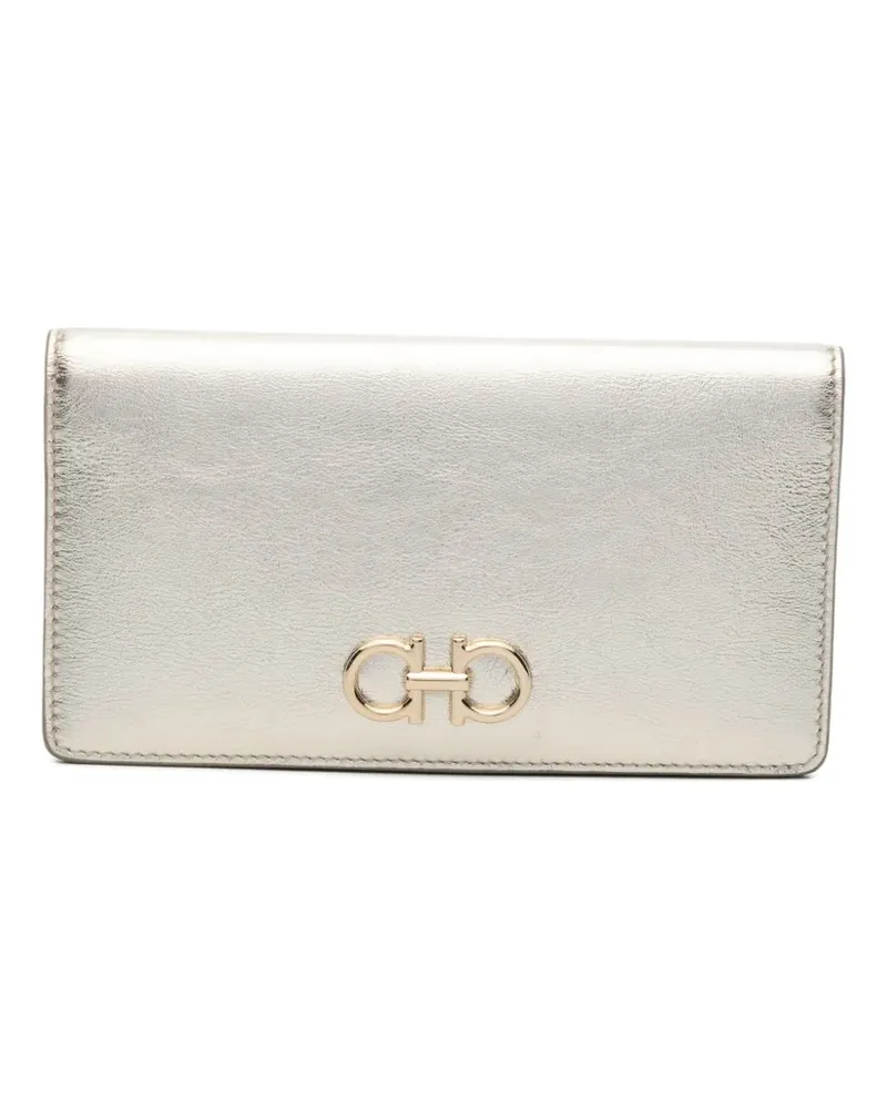 Ferragamo Gancini zip-fastwning wallet - Gold Gold