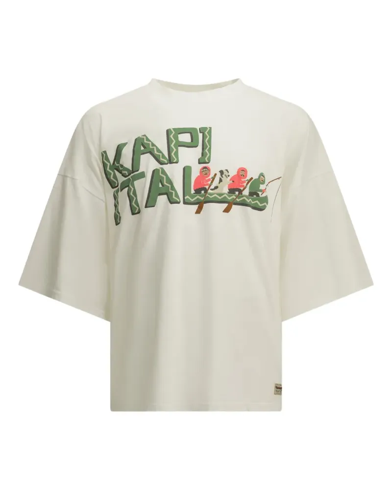 KAPITAL T-Shirt mit grafischem Print - Nude Nude