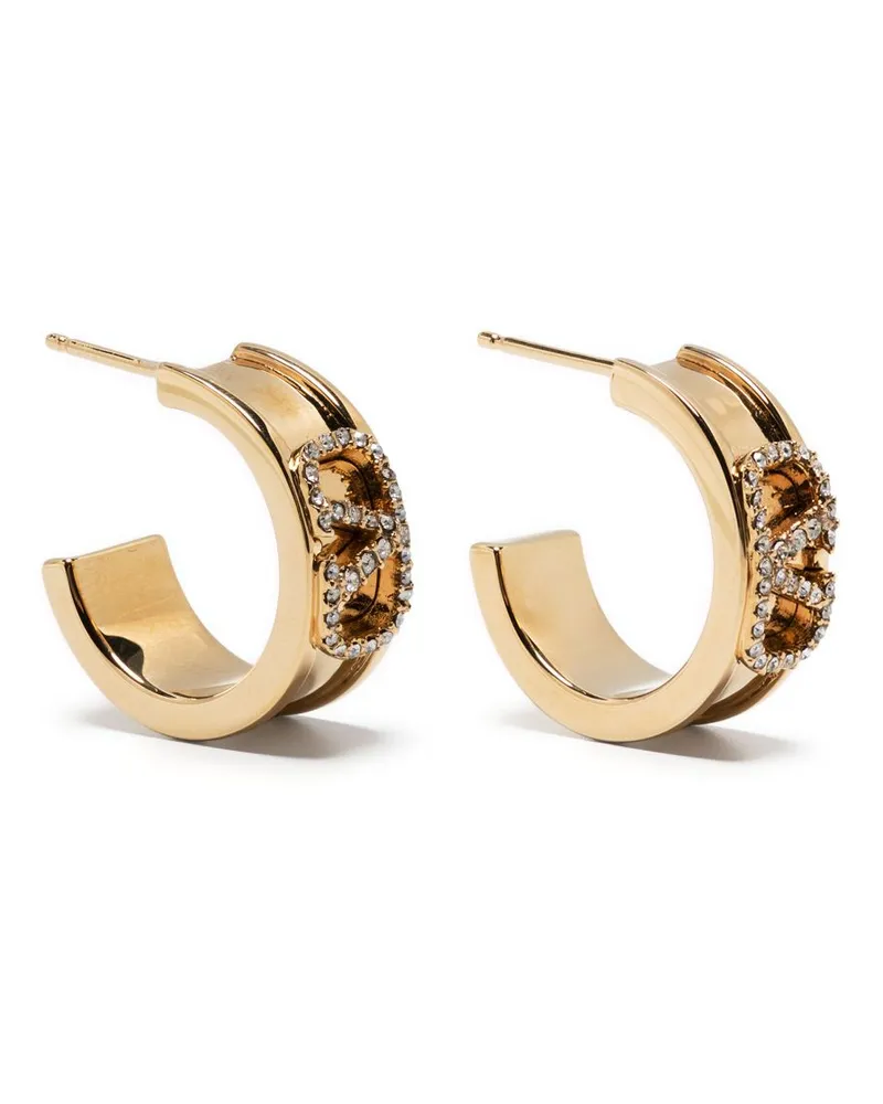 Valentino Garavani VLogo Ohrringe mit Kristallen - Gold Gold
