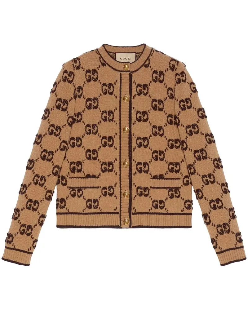 Gucci Cardigan aus GG Jacquard - Nude Nude