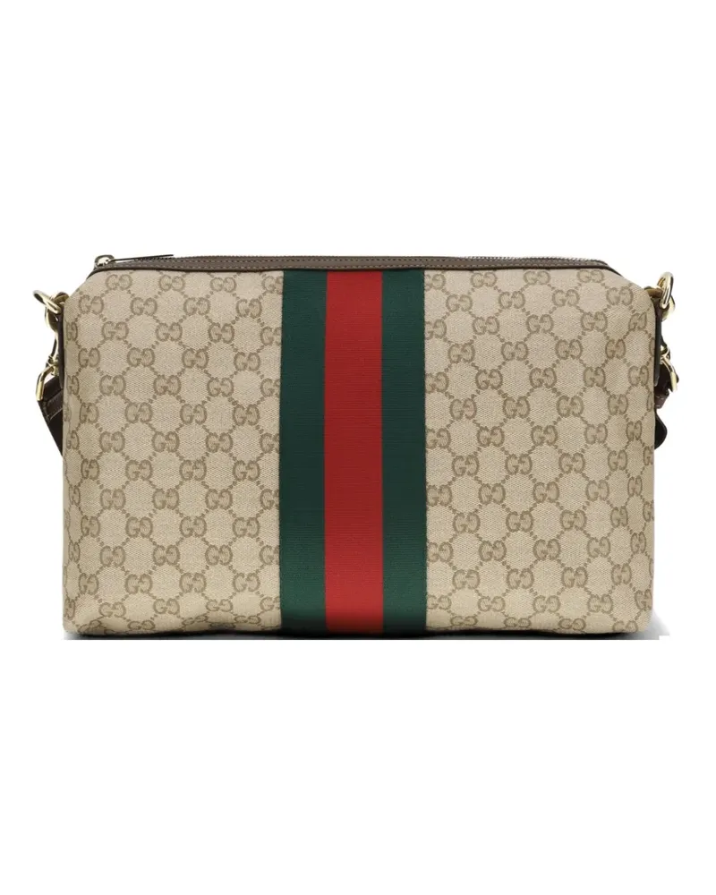 Gucci GG Supreme Web shoulder bag - Nude Nude