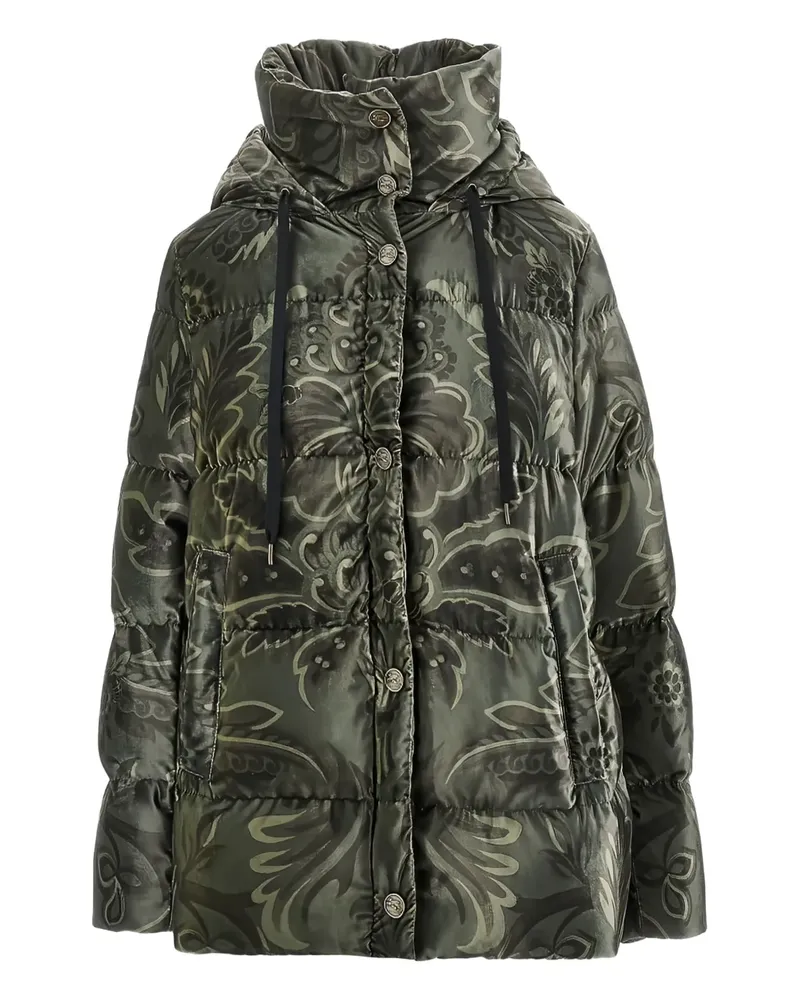 Etro hooded patterned jacket - Grün Grün