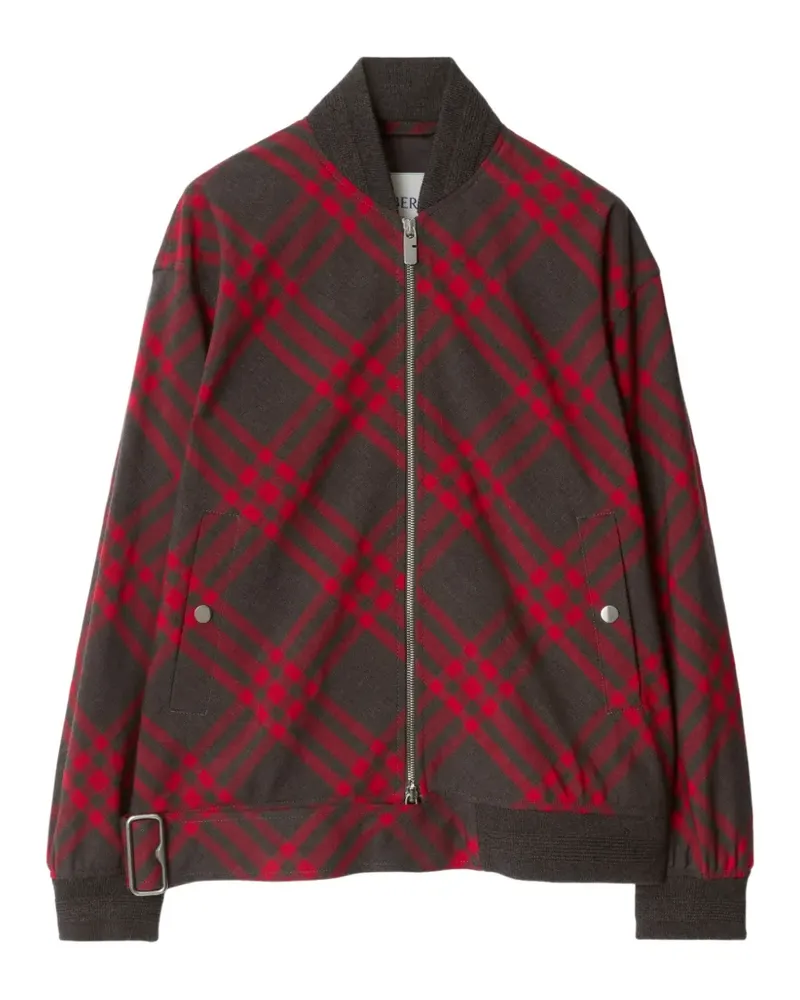 Burberry Check Jacke mit Reißverschluss - Braun Braun