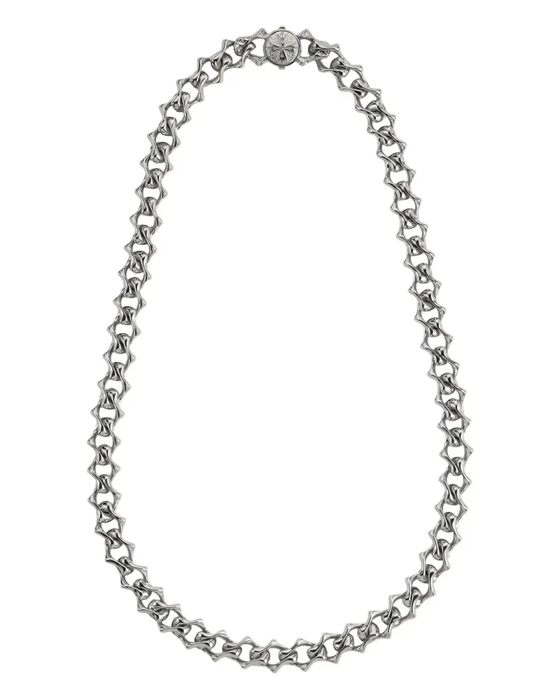 Emanuele Bicocchi Sharp Halskette mit Logo - Silber Silber
