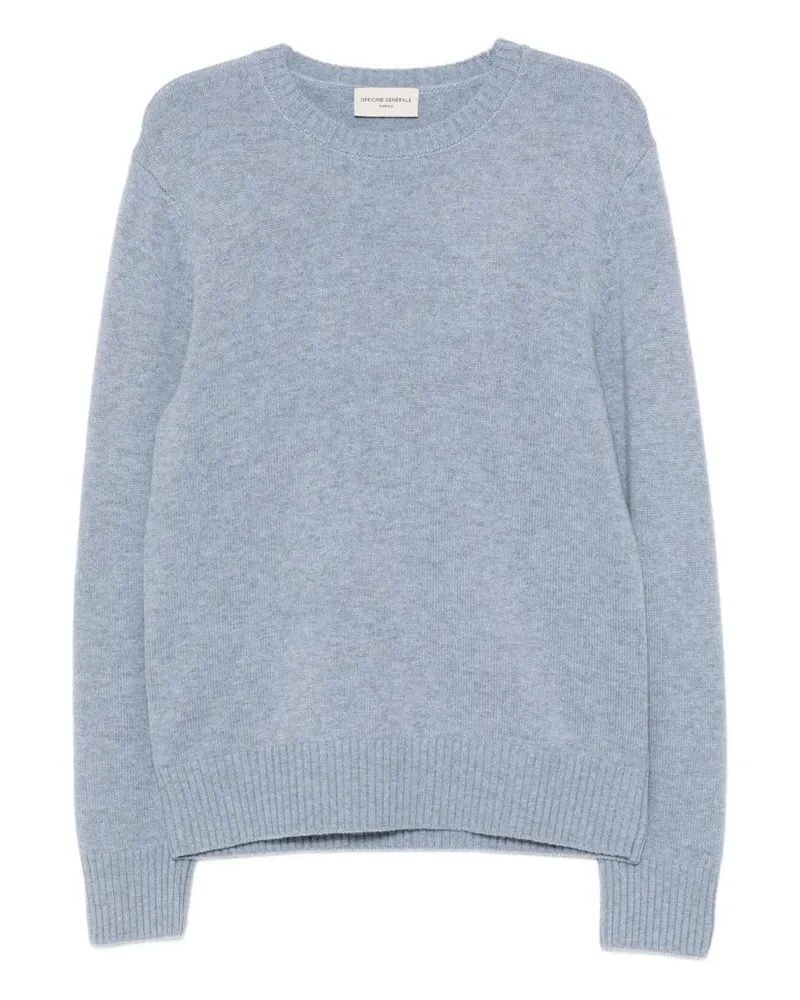 Officine Generale My-Crew-Heather Pullover - Blau Blau