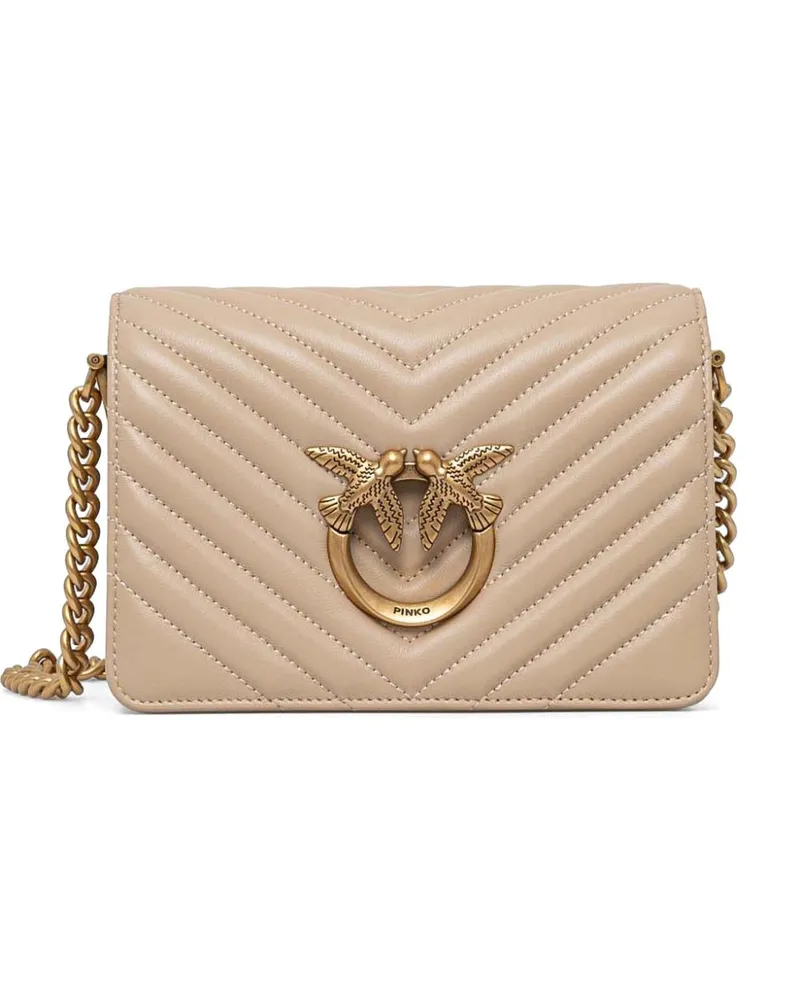 Pinko Mini Love Click Umhängetasche - Braun Braun
