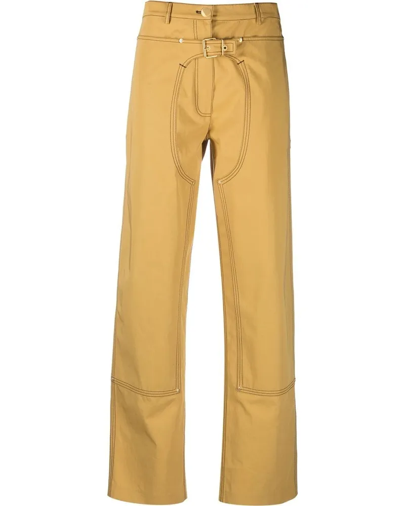 Stella McCartney Hose mit Schnallen - Gelb Gelb
