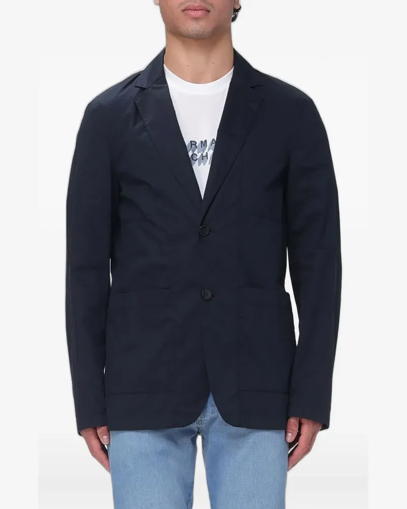 Armani Exchange cotton twill blazer - Blau Blau