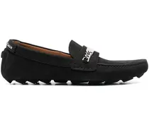 Loafer mit Logo-Schild - Schwarz