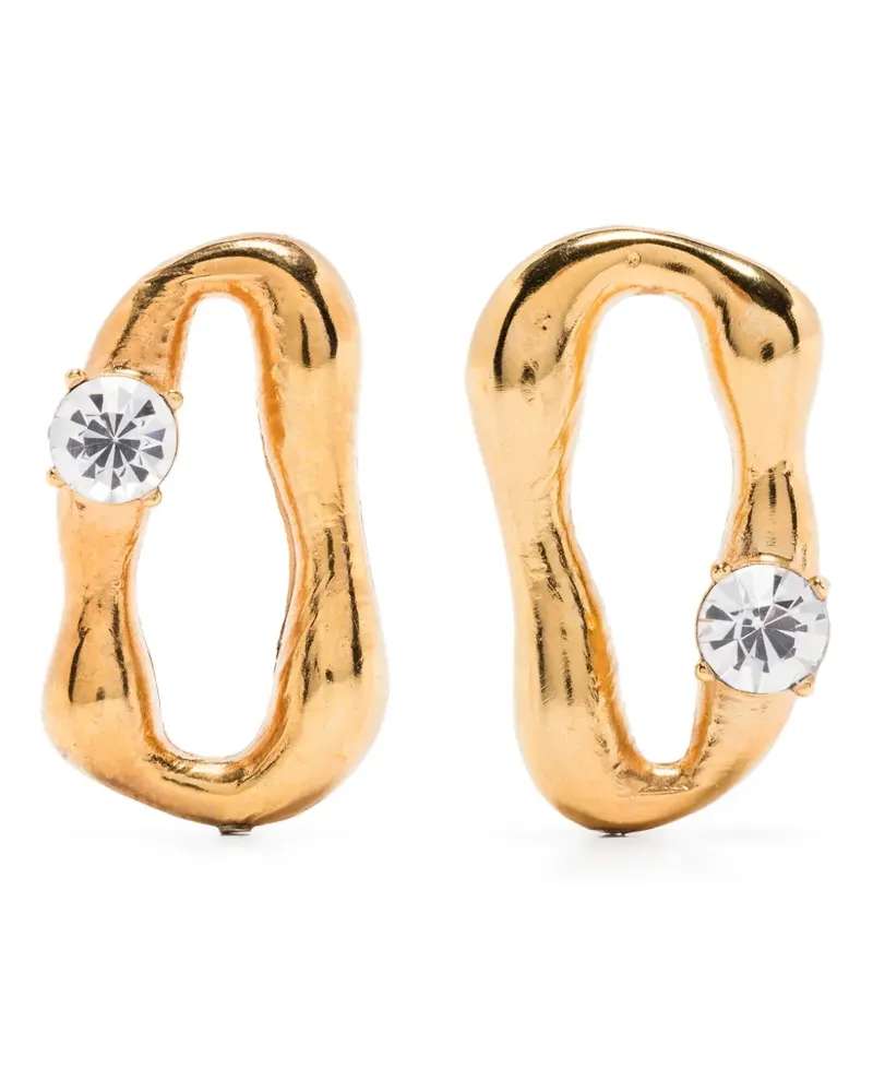 forte_forte Ohrringe mit Kristallen - Gold Gold